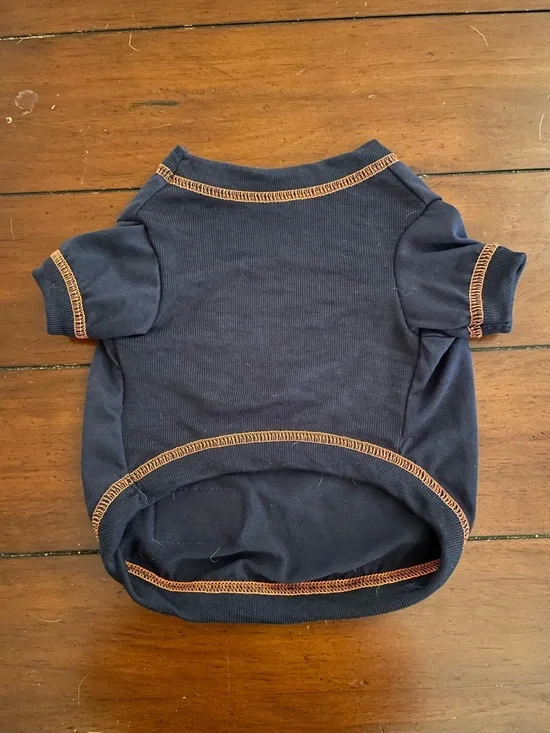 Chicago Bears Navy Blue & Orange Dog Tee Sz Small - Picture 2 of 7